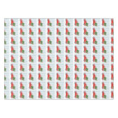 Kerstroodbedekking vrachtwagen op een sneeuwweg tafelkleed (Voorkant (Horizontaal))