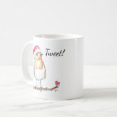 Kerstroodborst Koffiemok (Voorkant links)