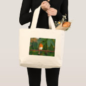 Kerstroodborstje Grote Tote Bag (Voorkant (product))