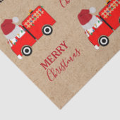 Kerstroodbrandwagen - Aangepaste naam Kraft Tissuepapier (Detail)