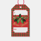 Kerstroodbruin Cadeaulabel (Voorkant)