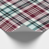 Kerstroodbruin Cadeaupapier (Hoek)