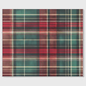 Kerstroodbruin Cadeaupapier (Vlak)