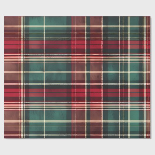 Kerstroodbruin Cadeaupapier (Vlak)