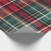 Kerstroodbruin Cadeaupapier (Hoek)