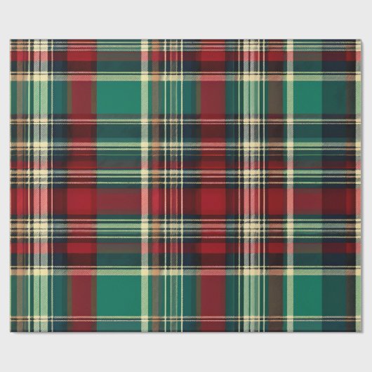 Kerstroodbruin Cadeaupapier (Vlak)