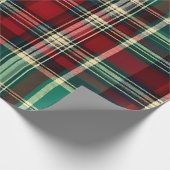 Kerstroodbruin Cadeaupapier (Hoek)