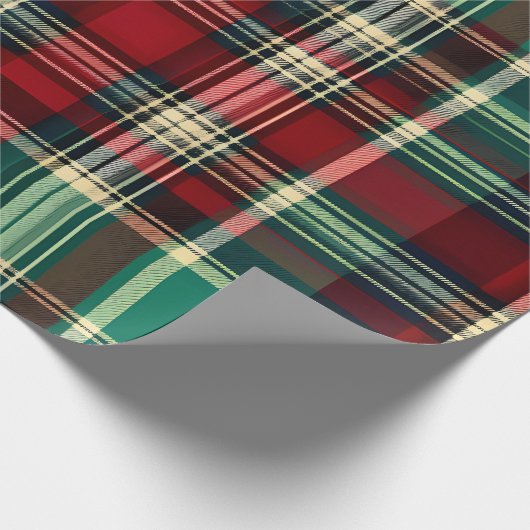 Kerstroodbruin Cadeaupapier (Hoek)