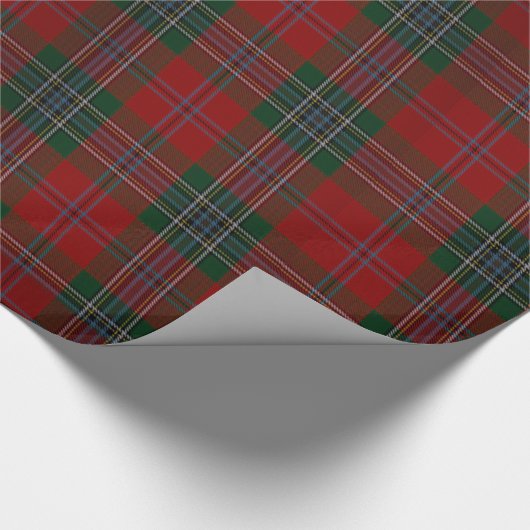 Kerstroodbruin Cadeaupapier (Hoek)