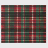 Kerstroodbruin Cadeaupapier (Vlak)