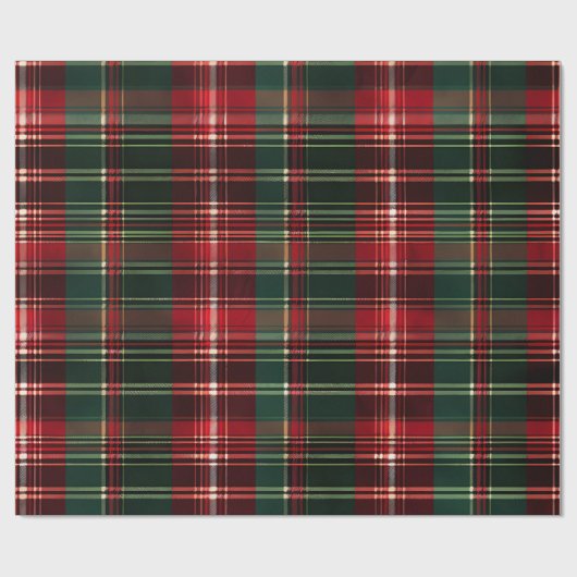 Kerstroodbruin Cadeaupapier (Vlak)