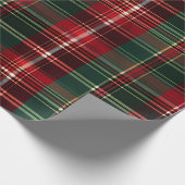 Kerstroodbruin Cadeaupapier (Hoek)