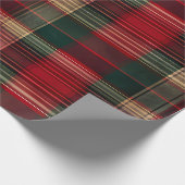 Kerstroodbruin Cadeaupapier (Hoek)