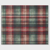 Kerstroodbruin Cadeaupapier (Vlak)