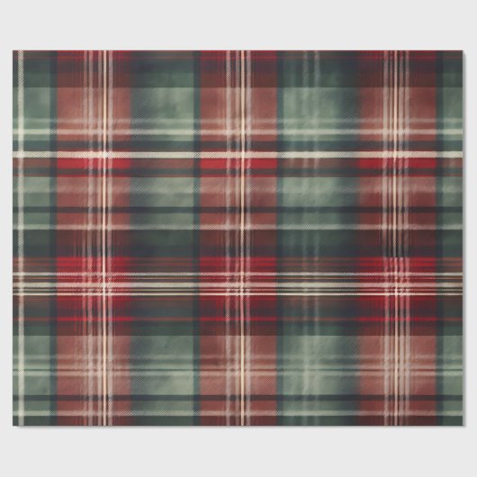 Kerstroodbruin Cadeaupapier (Vlak)