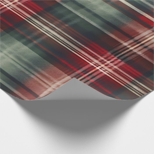 Kerstroodbruin Cadeaupapier (Hoek)