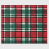 Kerstroodbruin Cadeaupapier (Vlak)