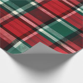 Kerstroodbruin Cadeaupapier (Hoek)