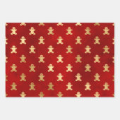 Kerstroodbruin en goudbrood inpakpapier vel (Voorkant)