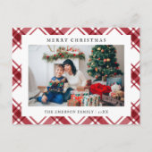 Kerstroodbruin Feestdagenkaart (Voorkant)