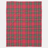 Kerstroodbruin Fleece Deken (Voorkant)