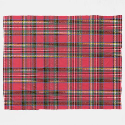 Kerstroodbruin Fleece Deken (Voorkant (Horizontaal))
