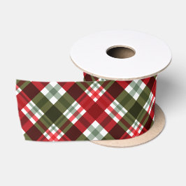 Kerstroodbruin Satijnen Lint