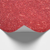 Kerstroodbruine glitter cadeaupapier (Hoek)