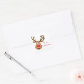 Kerstroodbruinkers Vierkante Sticker (Envelop)
