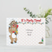 Kerstrooddolf Elf van Kleur Kaart (Staand voorkant)