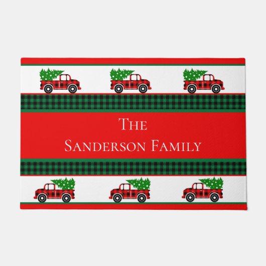 Kerstroodkots Chef Green Buffalo Play Deurmat (Voorkant)