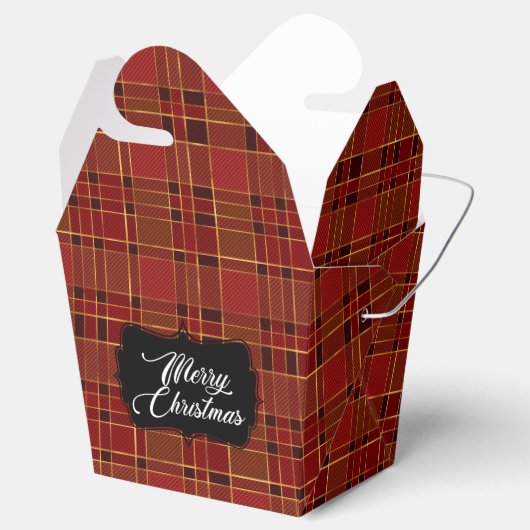 Kerstroodstang voor de deur bedankdoosjes (Geopend)