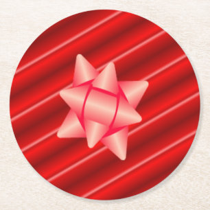 Kerstroodstroop met boer ronde kartonnen onderzetter