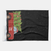 Kerstroodtrui met boom theedoek (Horizontaal)