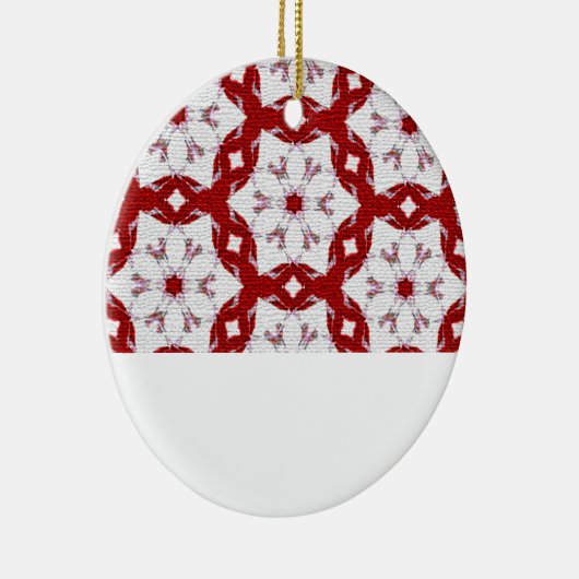 Kerstroodversiering Keramisch Ornament (Rechts)