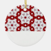 Kerstroodversiering Keramisch Ornament (Voorkant)