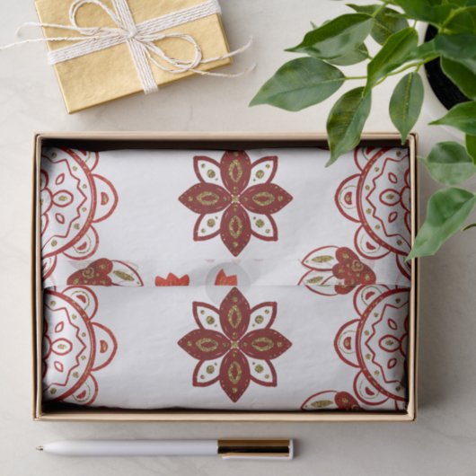 Kerstroodvogel noords tissuepapier (Geschenk)