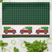Kerstroodvrachtwagen Chef Green Buffalo Pset Apro Theedoek (Gevouwen)