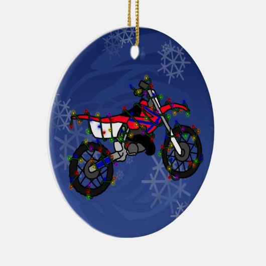Kerstroodvuil Bike Ornament (Rechts)