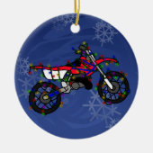 Kerstroodvuil Bike Ornament (Voorkant)