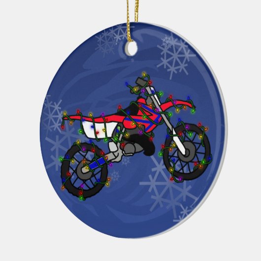 Kerstroodvuil Bike Ornament (Links)