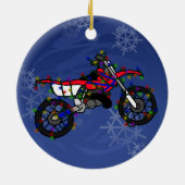Kerstroodvuil Bike Ornament (Achterkant)