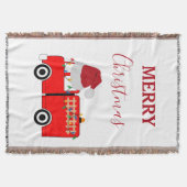 Kerstroodvuurtruck Deken (Voorkant)