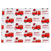Kerstroodvuurtruck Groot Cadeauzakje (Voorkant)