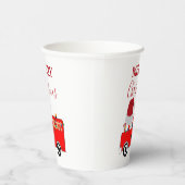 Kerstroodvuurtruck Papieren Bekers (Rechts)