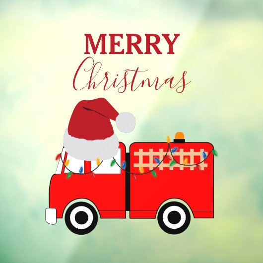 Kerstroodvuurtruck Raamsticker (Vel 3)