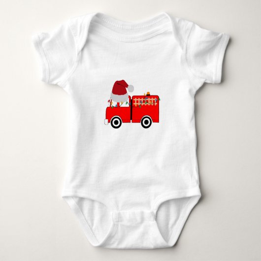 Kerstroodvuurtruck Romper (Voorkant)