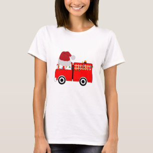 Kerstroodvuurtruck T-shirt