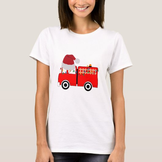 Kerstroodvuurtruck T-shirt (Voorkant)