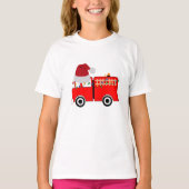Kerstroodvuurtruck T-shirt (Voorkant)